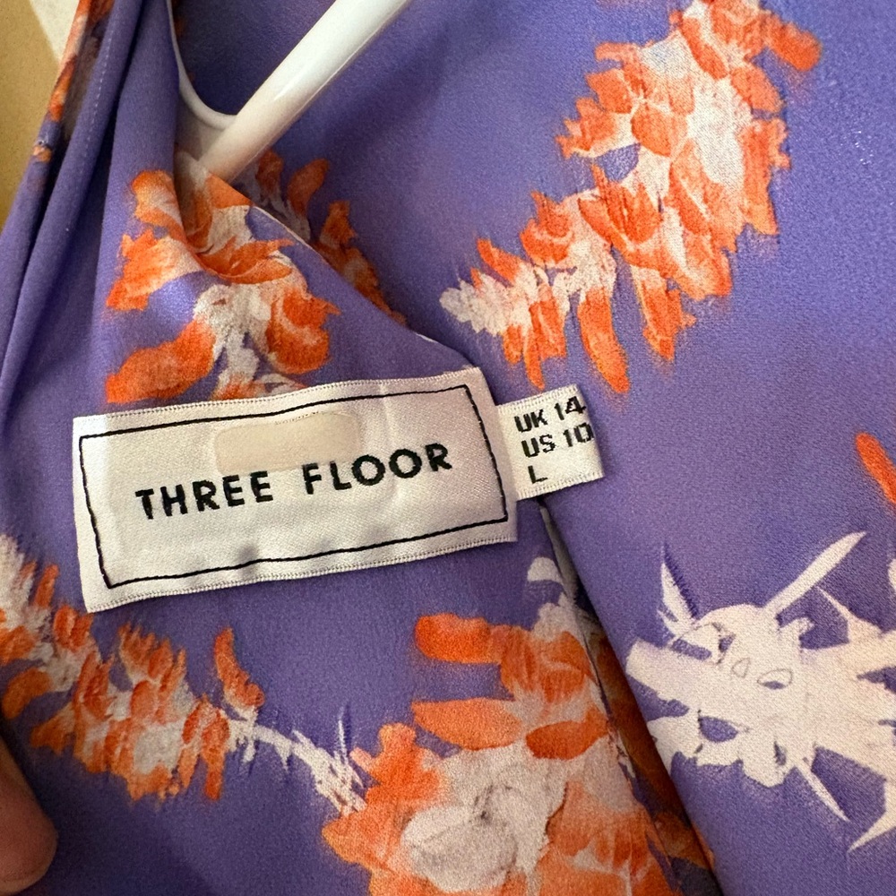 Three Floor Long-Sleeve Midi Dres - Picture 6 of 6